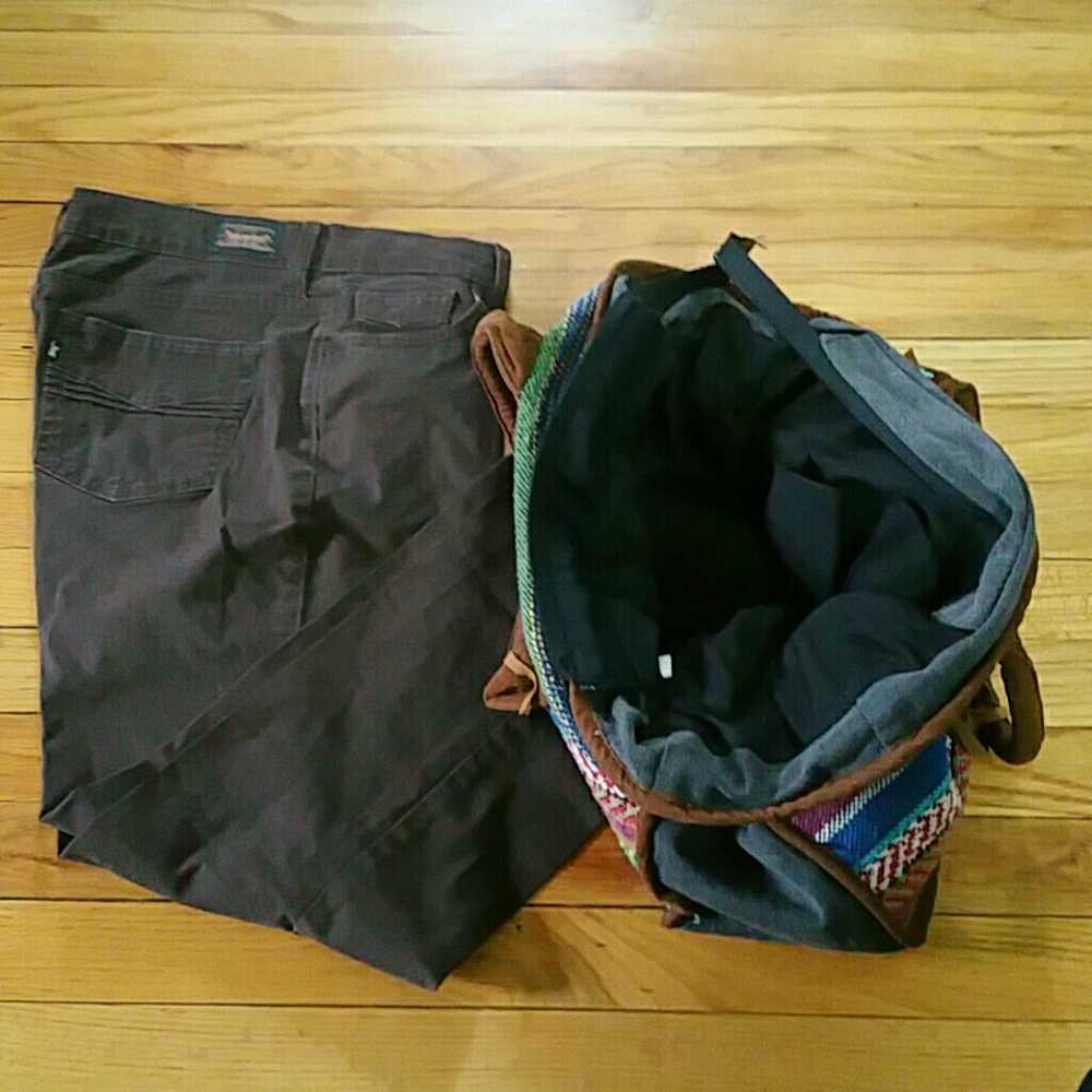 Levi's Brown Jeans Size 10 and Earth Tone Handbag - Picture 7 of 8